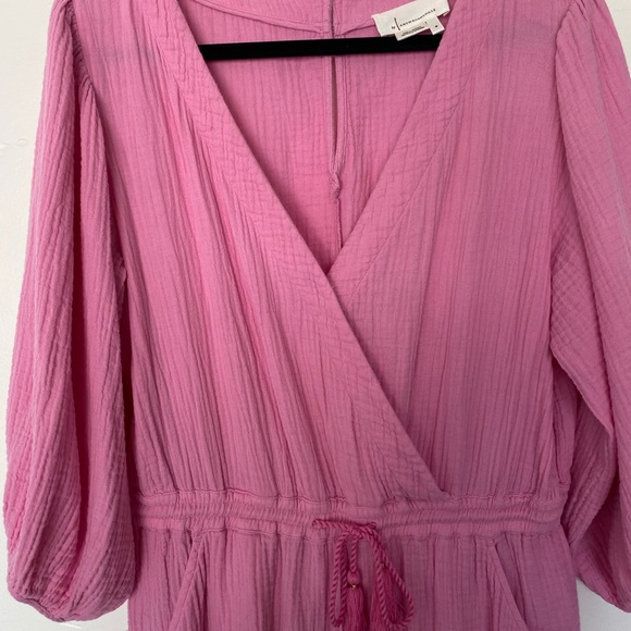 Anthropologie Pink Celia Romper-Sz M - Picture 6 of 8